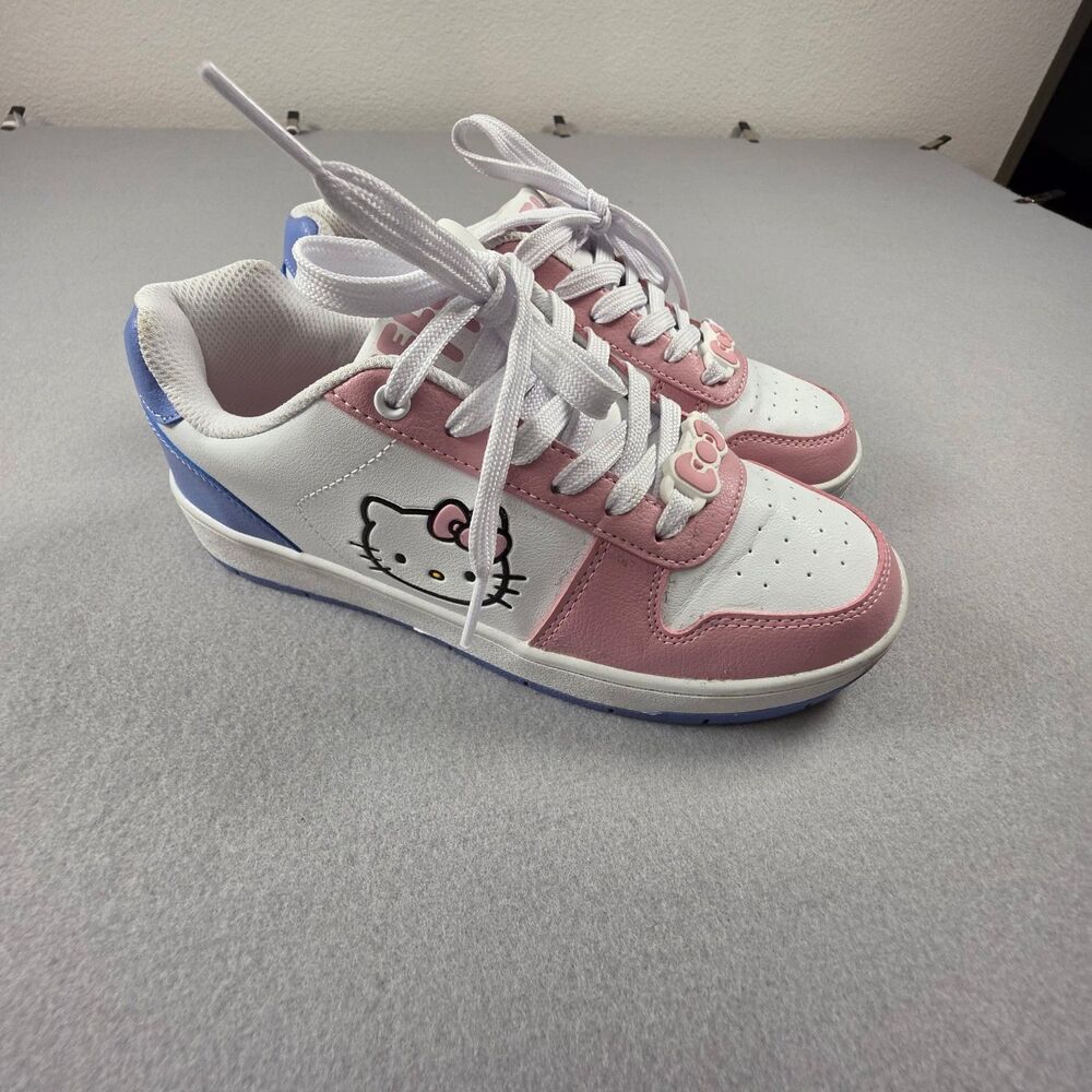 Hello Kitty Sneakers Women’s Size 9 – Pink White Blue Athletic Shoes